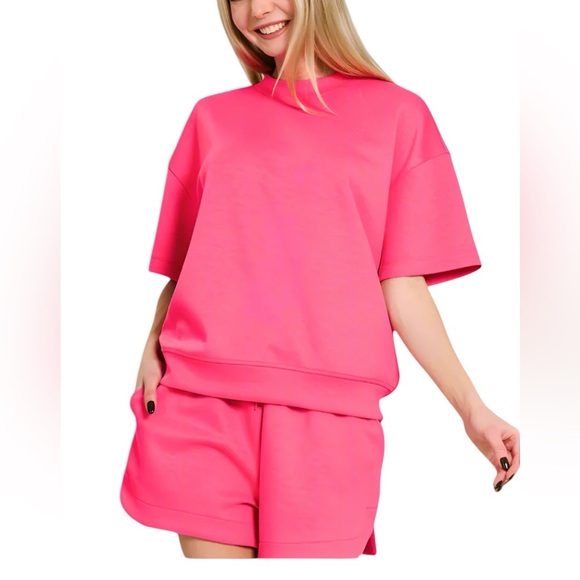 Hot Pink Short Set - Picture 1 of 2
